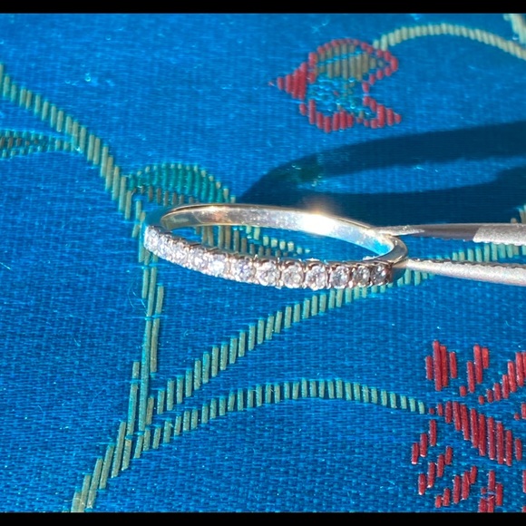 14k White Gold Diamond Anniversary Band - Picture 2 of 12